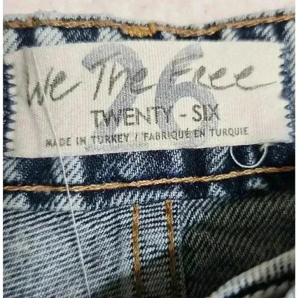We The Free People Y2K jeans High Rise Balloon leg Womens Sz 26 Taper Hem - Picture 5 of 13